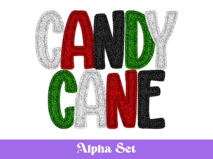Faux Yarn Christmas Alphabet PNG Set, Alpha, Clipart, Hand Drawn Doodle Letters, Commercial Use