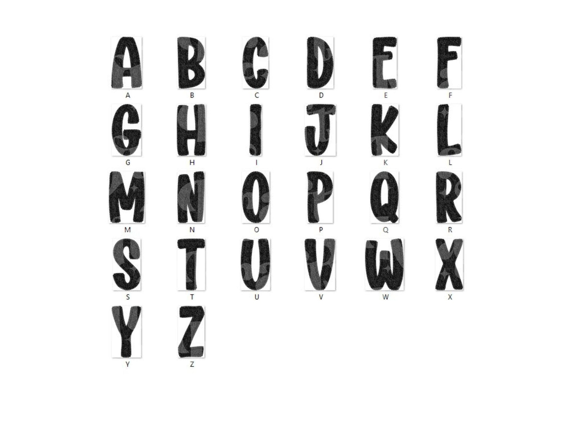 Faux Yarn Christmas Alphabet PNG Set, Alpha, Clipart, Hand Drawn Doodle Letters, Commercial Use