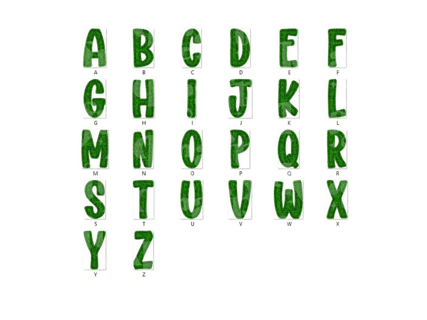 Faux Yarn Christmas Alphabet PNG Set, Alpha, Clipart, Hand Drawn Doodle Letters, Commercial Use