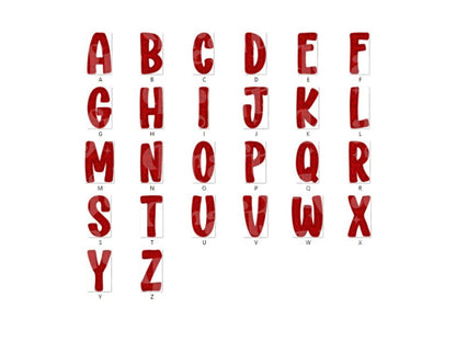Christmas Alphabet PNG Set, Faux Yarn Alpha, Clipart, Hand Drawn Doodle Letters, Commercial Use