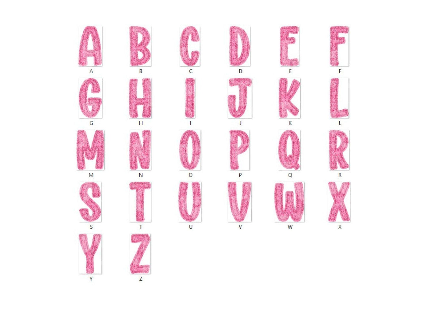Christmas Alphabet PNG Set, Faux Yarn Alpha, Clipart, Hand Drawn Doodle Letters, Commercial Use
