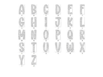 Christmas Alphabet PNG Bundle, Faux Yarn Alpha, Clipart, Hand Drawn Doodle Letters, Commercial Use