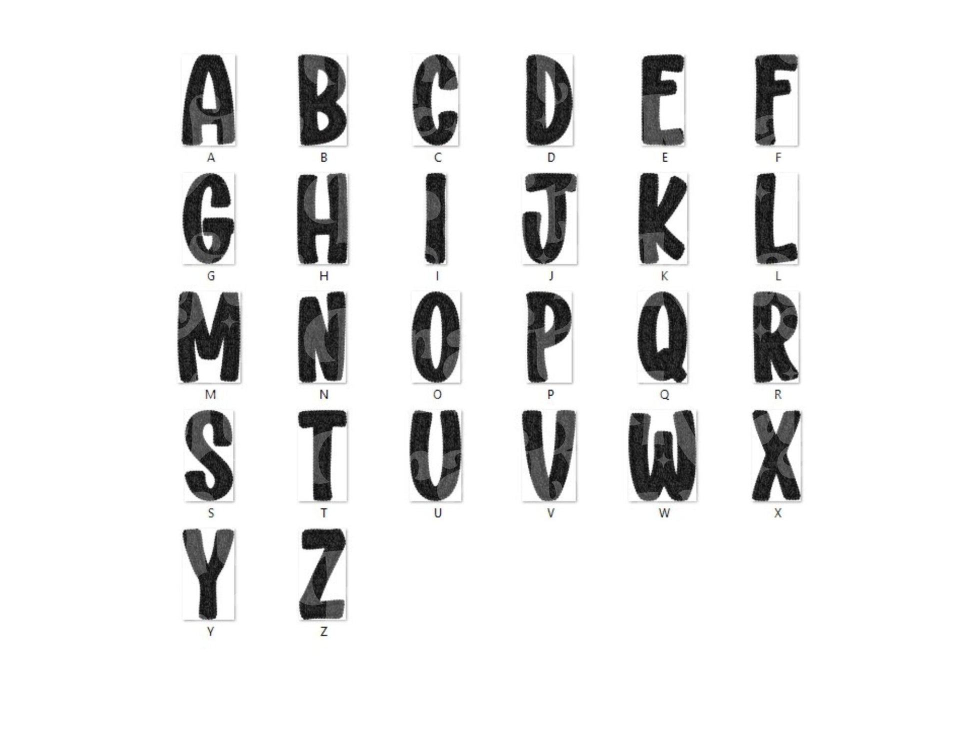 Christmas Alphabet PNG Bundle, Faux Yarn Alpha, Clipart, Hand Drawn Doodle Letters, Commercial Use