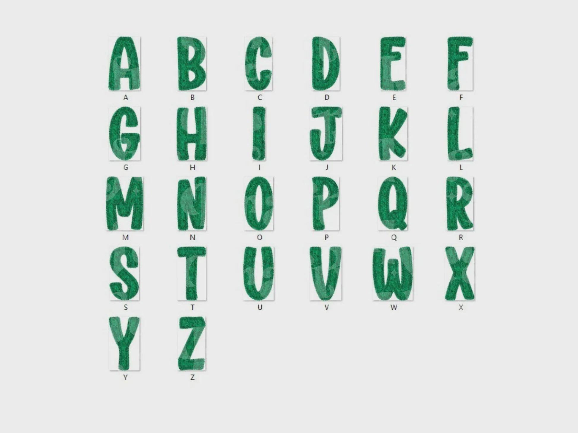 Christmas Alphabet PNG Bundle, Faux Yarn Alpha, Clipart, Hand Drawn Doodle Letters, Commercial Use