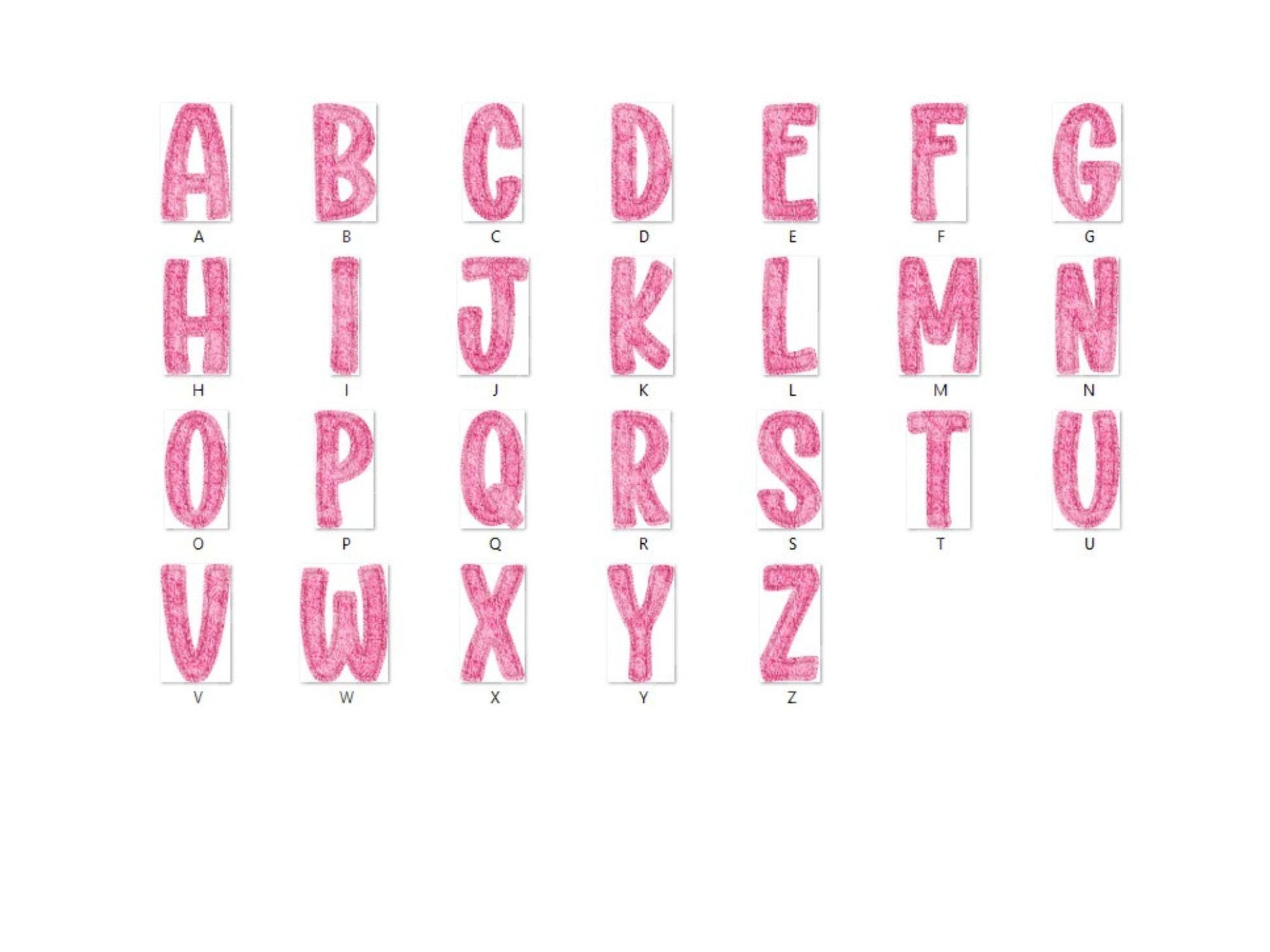 Christmas Alphabet PNG Set, Faux Yarn Alpha, Clipart, Hand Drawn Doodle Letters, Commercial Use