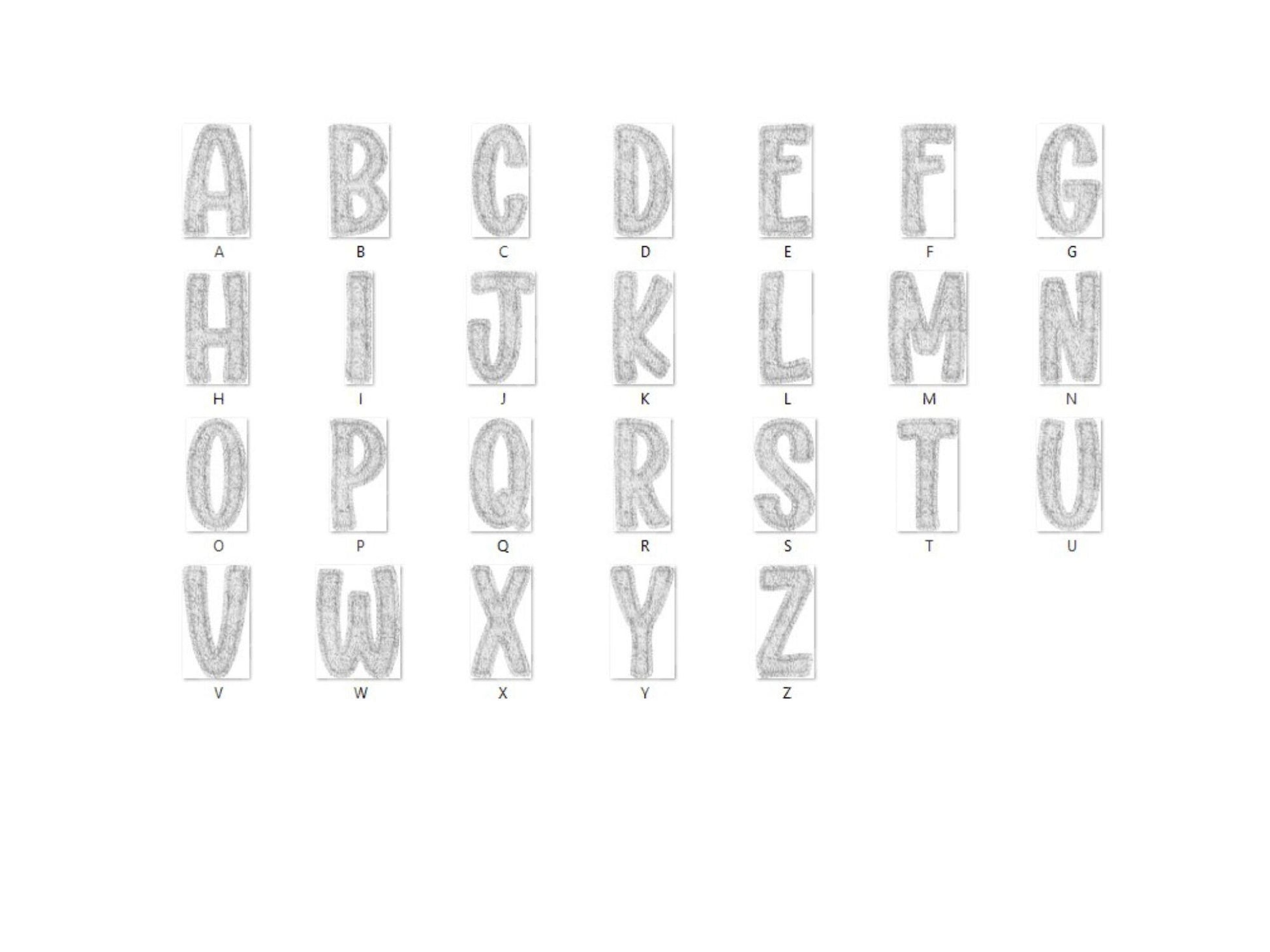 Christmas Alphabet PNG Set, Faux Yarn Alpha, Clipart, Hand Drawn Doodle Letters, Commercial Use