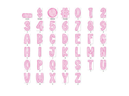 Christmas Seersucker Lace Alpha PNG Set, Alphabet Clipart, Hand Drawn Doodle Letters