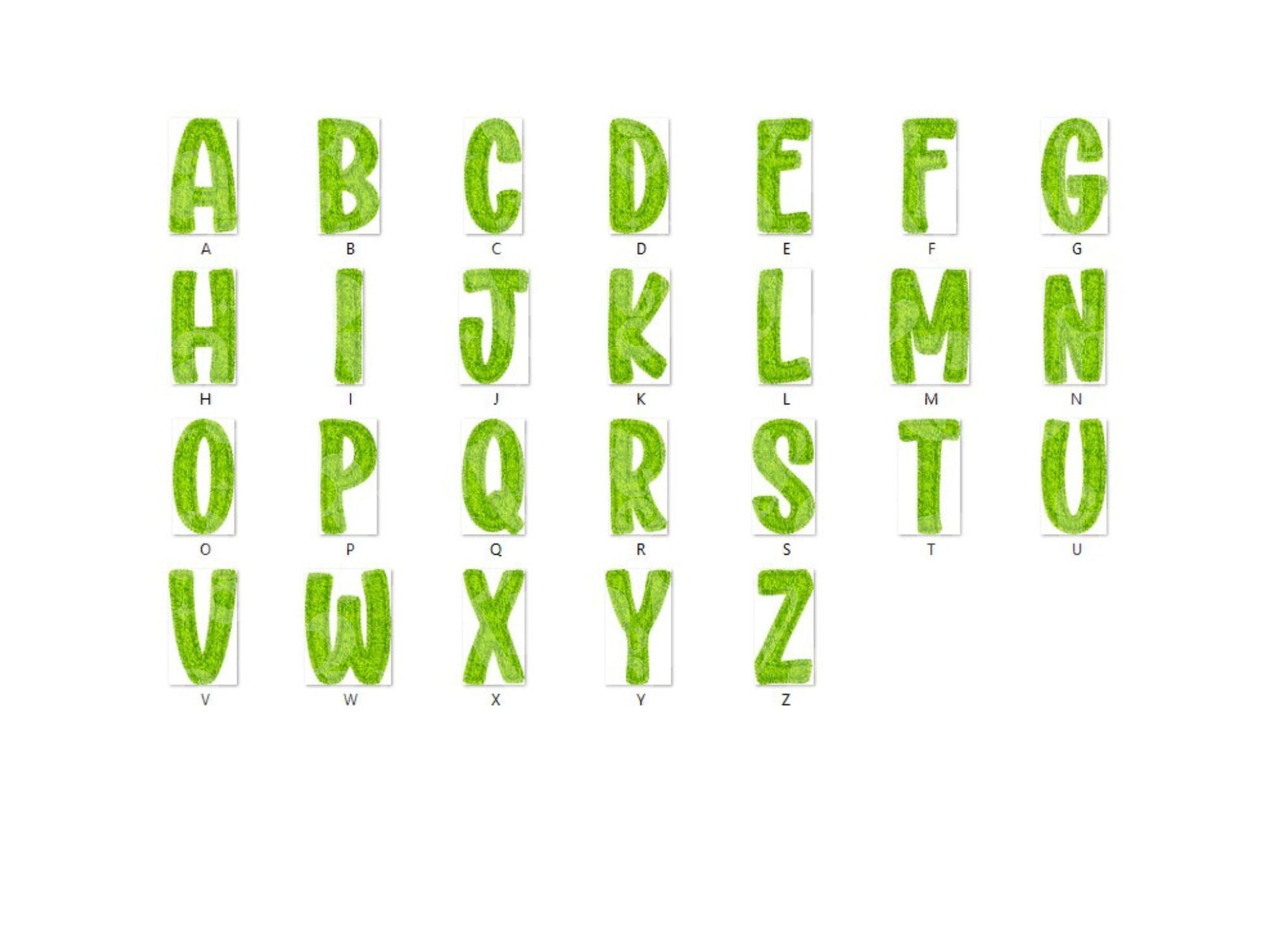 Christmas Alphabet PNG Bundle, Faux Yarn Alpha, Clipart, Hand Drawn Doodle Letters, Commercial Use