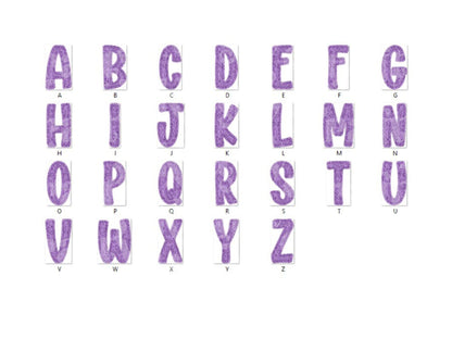 Christmas Alphabet PNG Set, Faux Yarn Alpha, Clipart, Hand Drawn Doodle Letters, Commercial Use