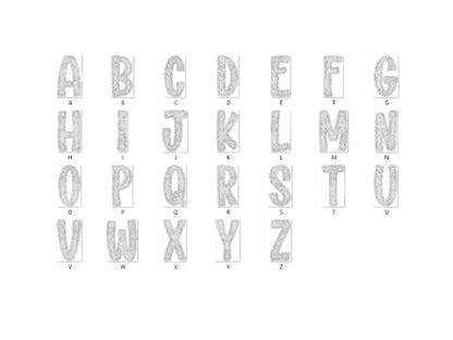 Christmas Alphabet PNG Bundle, Faux Yarn Alpha, Clipart, Hand Drawn Doodle Letters, Commercial Use