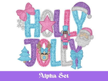 Christmas Alphabet PNG Bundle, Faux Yarn Alpha, Clipart, Hand Drawn Doodle Letters, Commercial Use