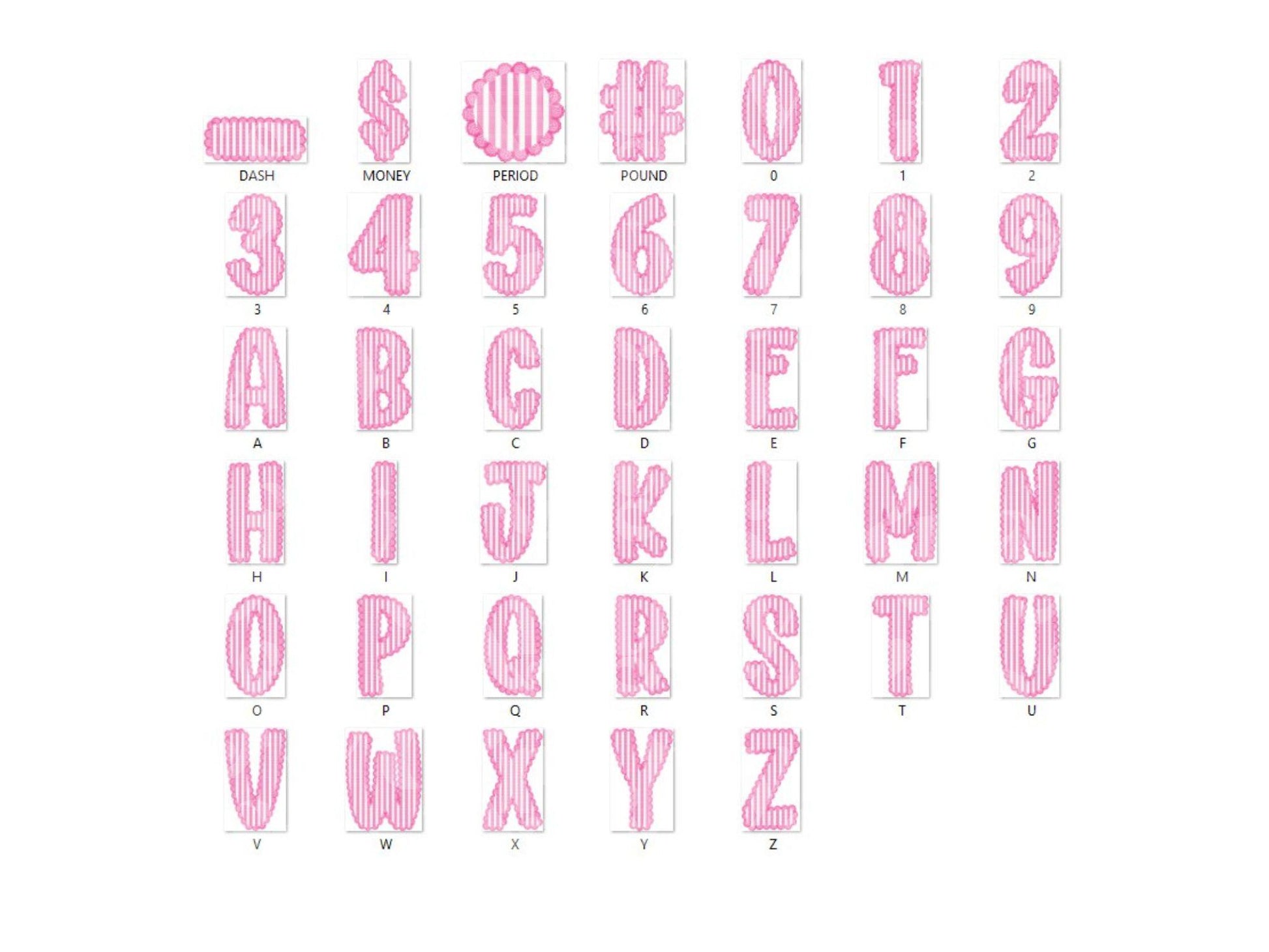 Pastel Christmas Seersucker Lace Alpha PNG Set, Alphabet Clipart, Hand Drawn Doodle Letters