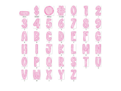 Pastel Christmas Seersucker Lace Alpha PNG Set, Alphabet Clipart, Hand Drawn Doodle Letters
