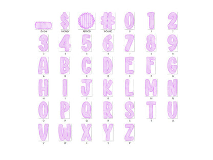 Pastel Christmas Seersucker Lace Alpha PNG Set, Alphabet Clipart, Hand Drawn Doodle Letters