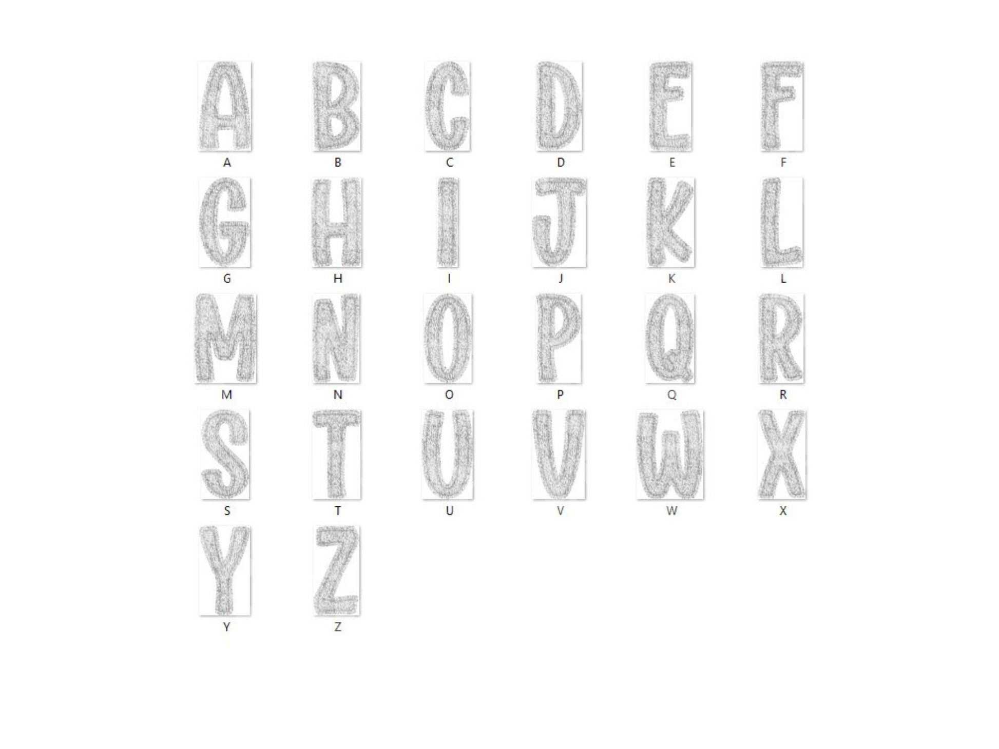 Faux Yarn Christmas Alphabet PNG Set, Alpha, Clipart, Hand Drawn Doodle Letters, Commercial Use