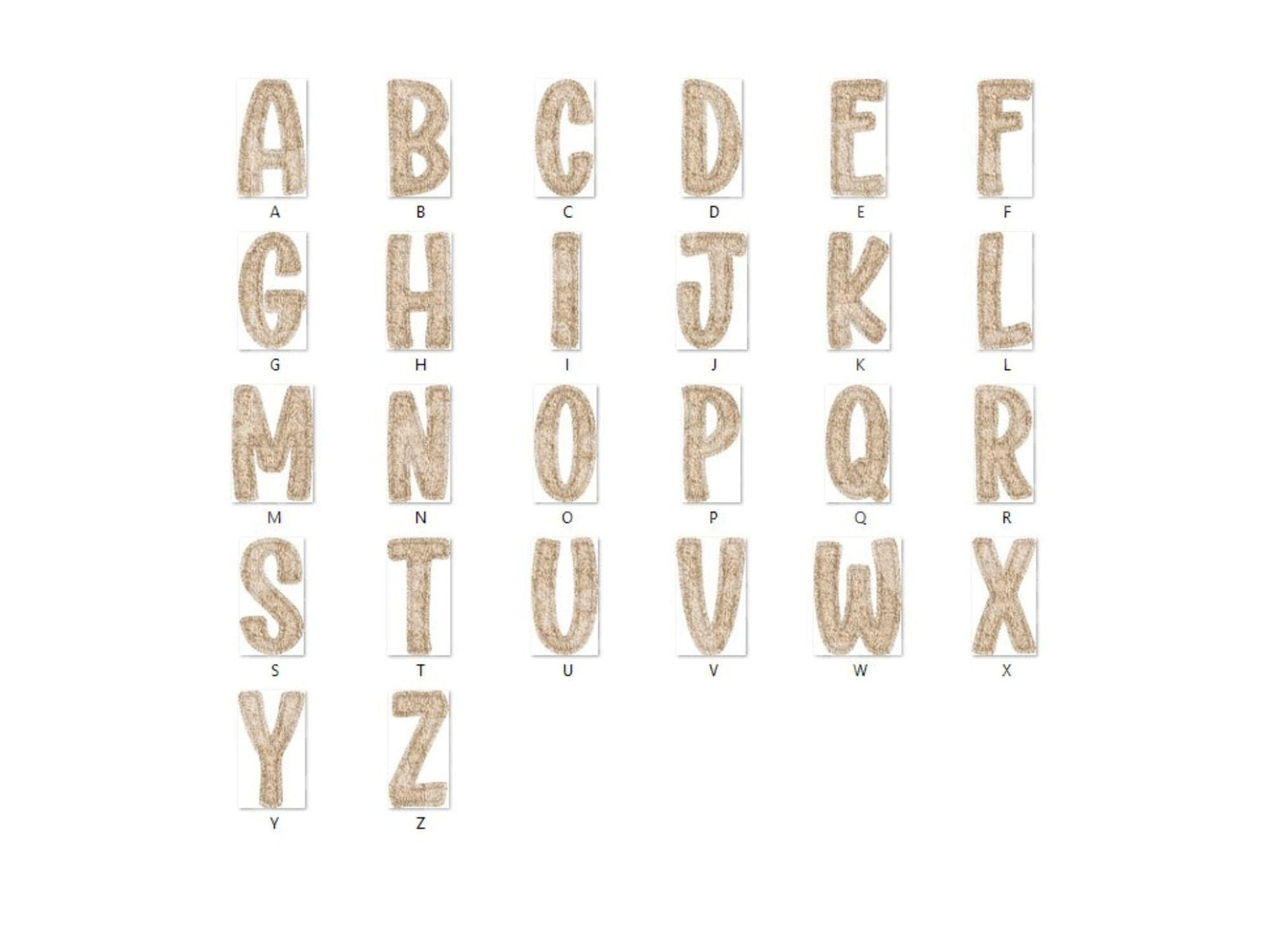 Christmas Alphabet PNG Set, Faux Yarn Alpha, Clipart, Hand Drawn Doodle Letters, Commercial Use