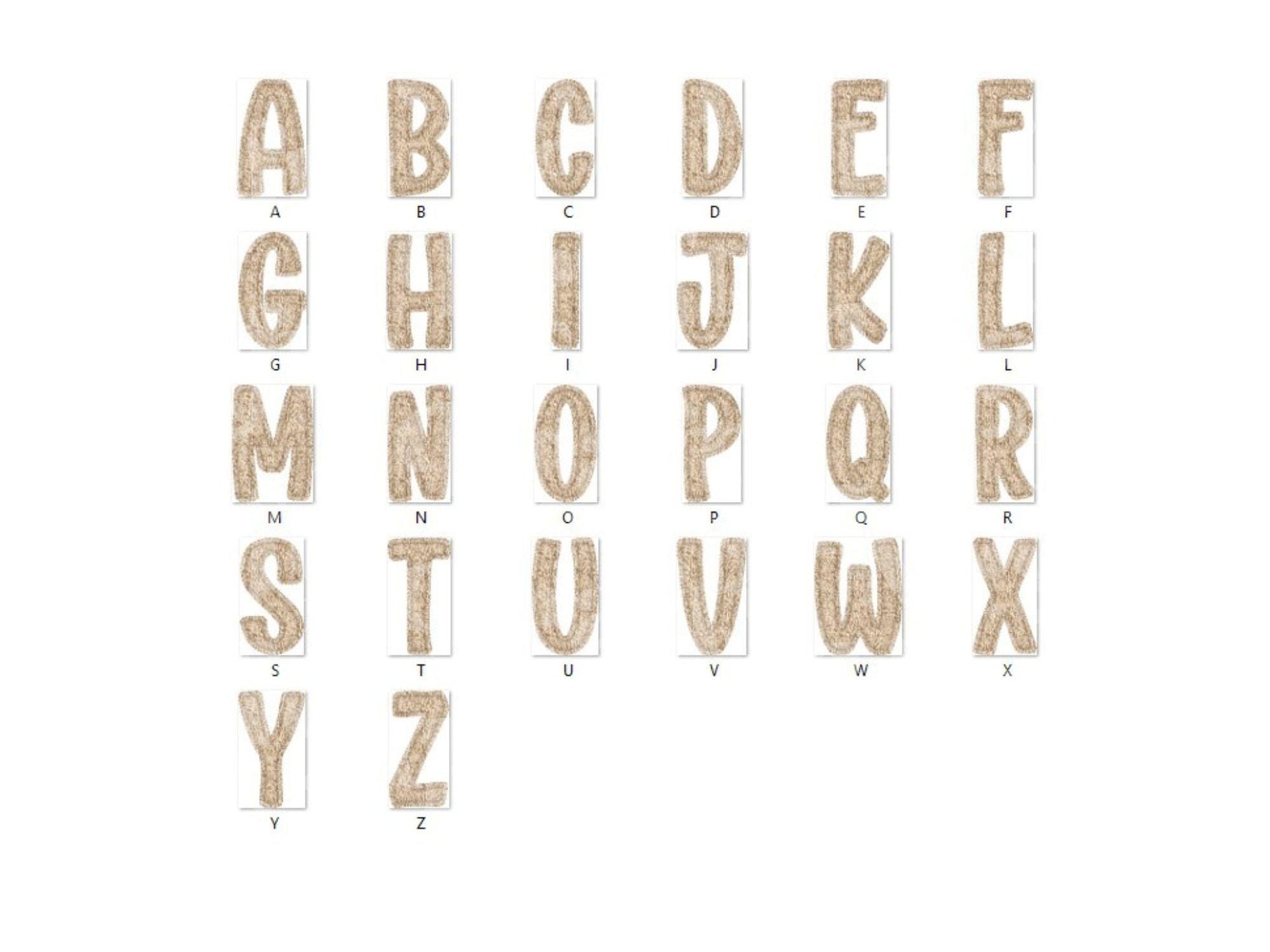 Christmas Alphabet PNG Set, Faux Yarn Alpha, Clipart, Hand Drawn Doodle Letters, Commercial Use