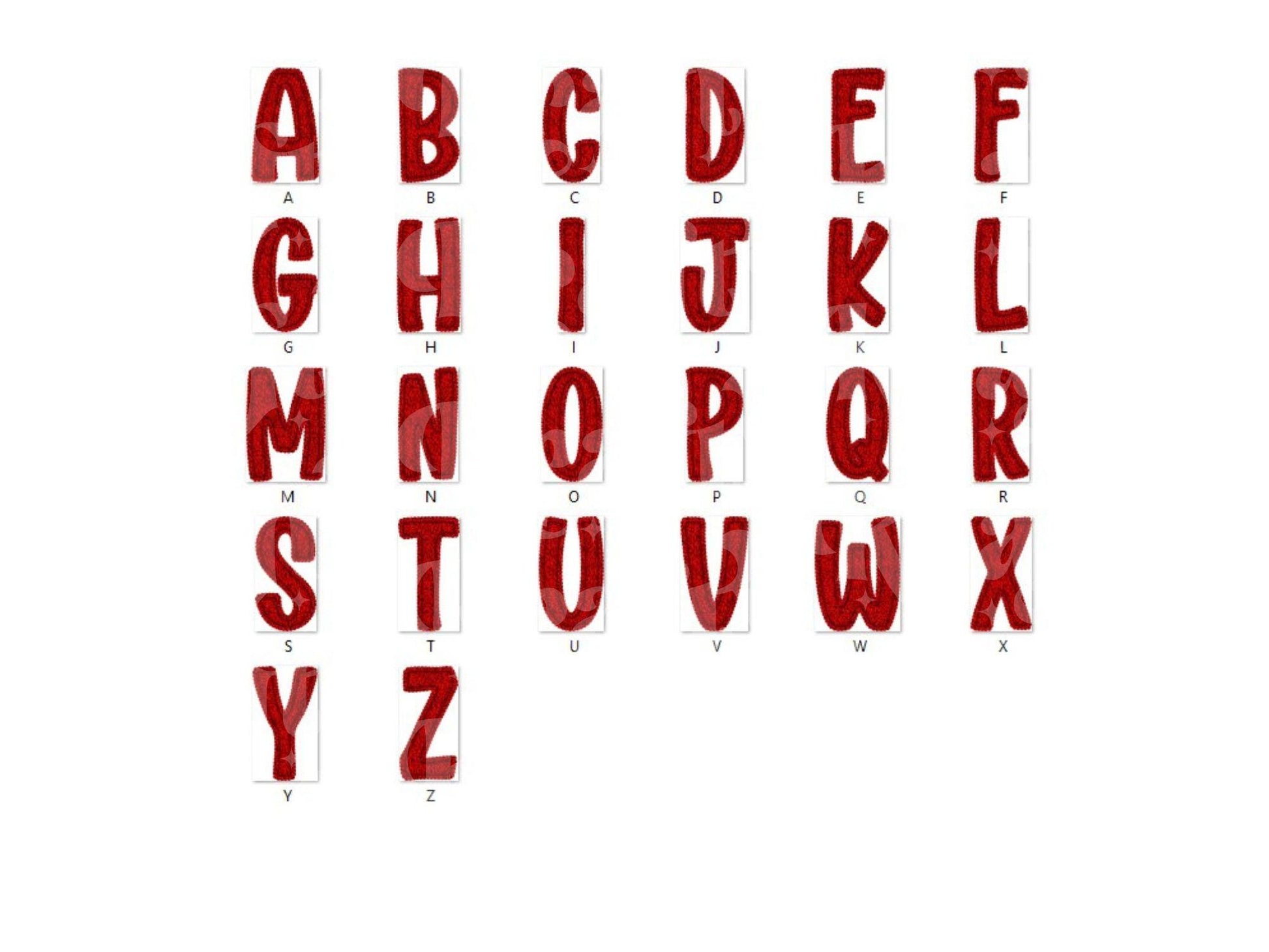 Christmas Alphabet PNG Bundle, Faux Yarn Alpha, Clipart, Hand Drawn Doodle Letters, Commercial Use