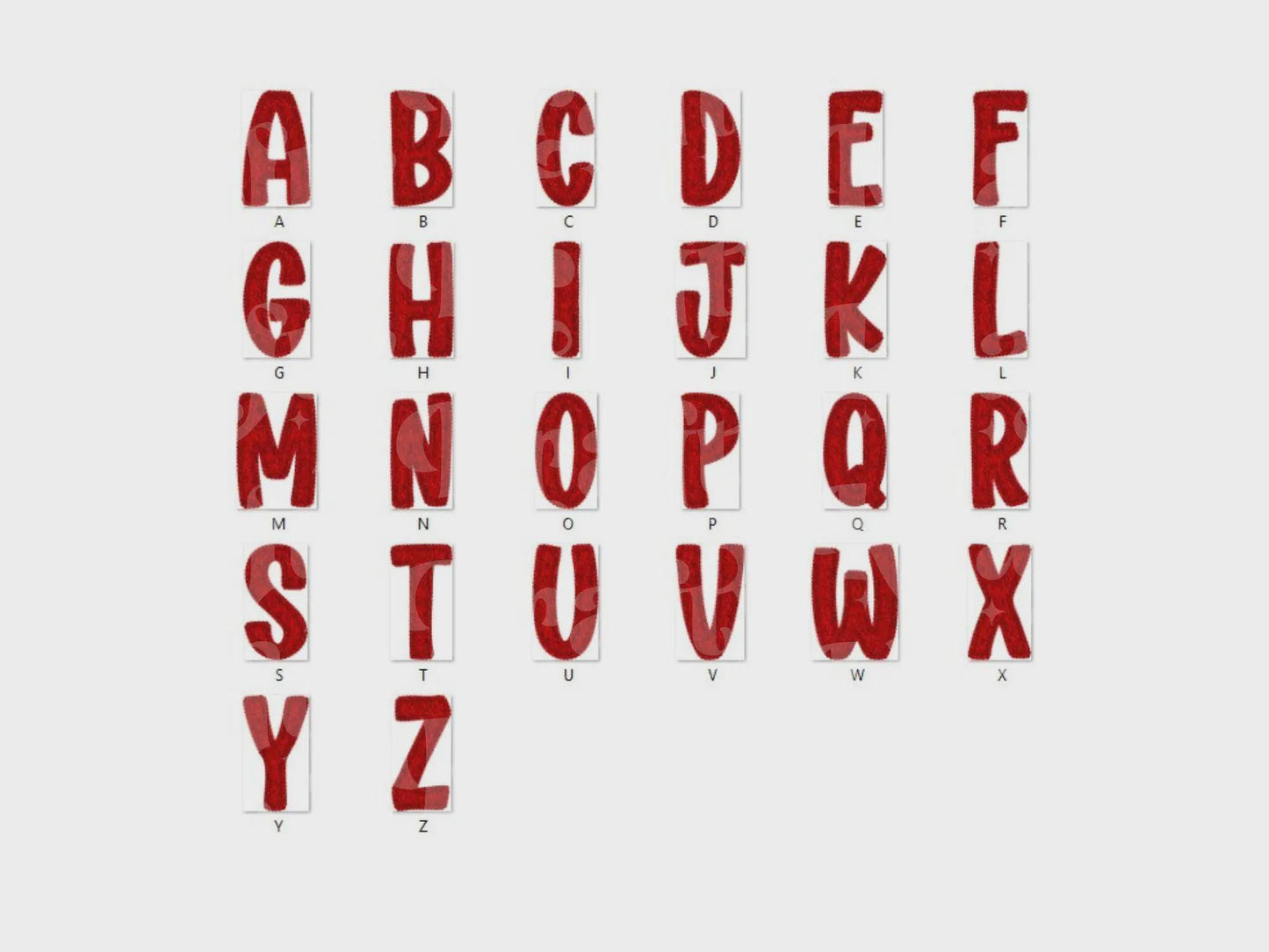 Christmas Alphabet PNG Bundle, Faux Yarn Alpha, Clipart, Hand Drawn Doodle Letters, Commercial Use