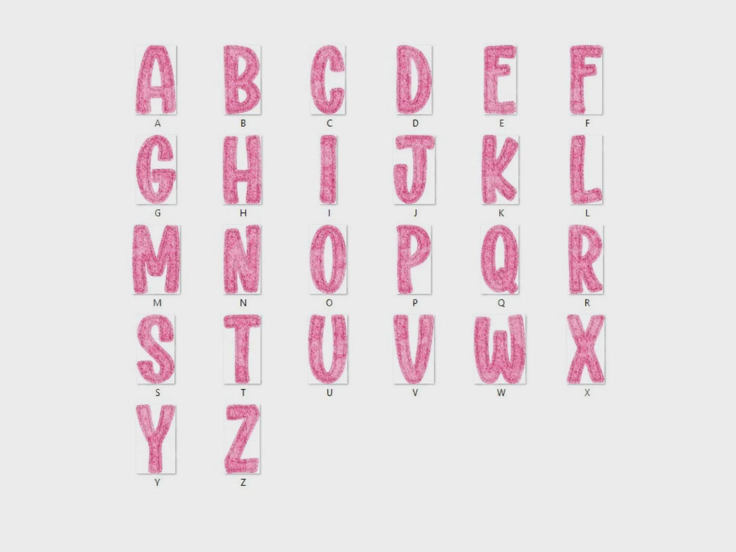 Christmas Alphabet PNG Bundle, Faux Yarn Alpha, Clipart, Hand Drawn Doodle Letters, Commercial Use