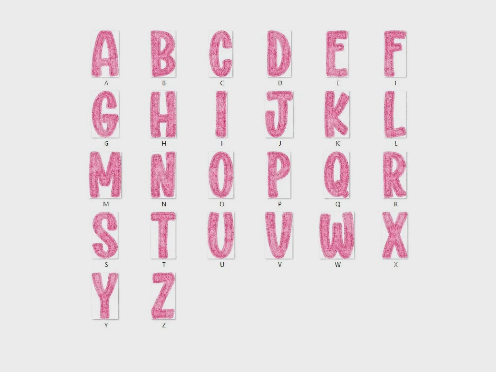 Christmas Alphabet PNG Bundle, Faux Yarn Alpha, Clipart, Hand Drawn Doodle Letters, Commercial Use