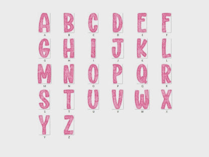 Christmas Alphabet PNG Bundle, Faux Yarn Alpha, Clipart, Hand Drawn Doodle Letters, Commercial Use