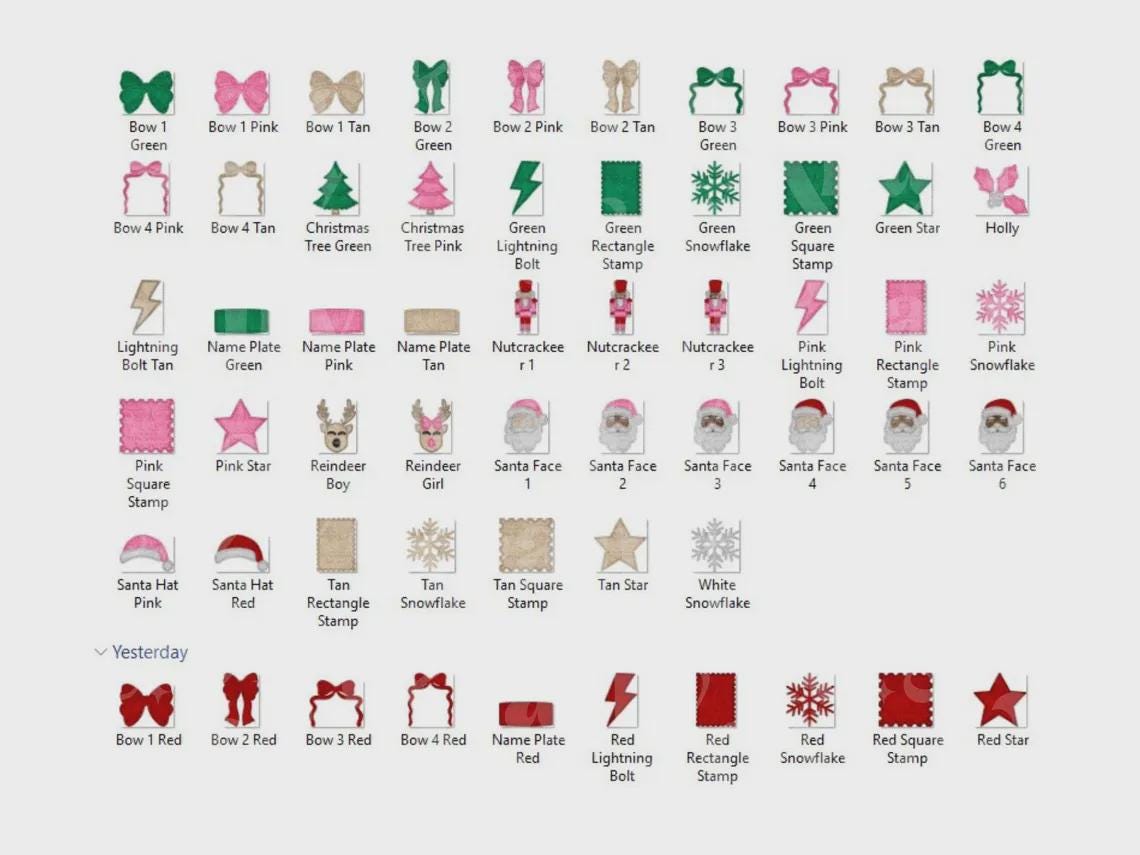 Christmas Alphabet PNG Bundle, Faux Yarn Alpha, Clipart, Hand Drawn Doodle Letters, Commercial Use