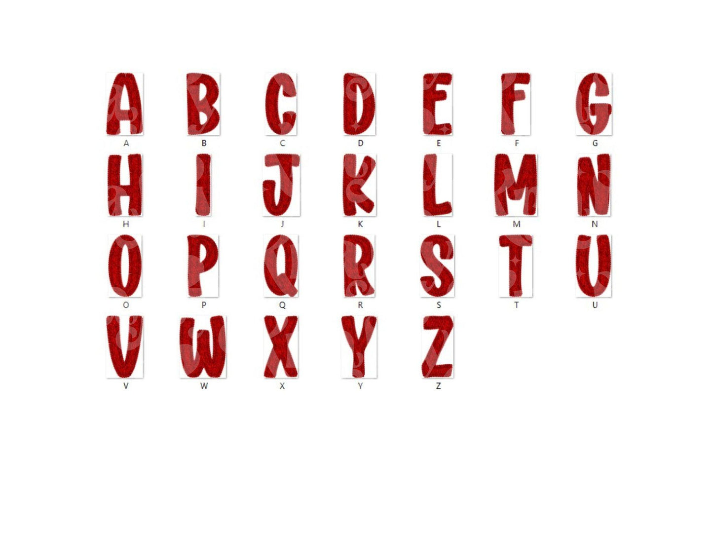 Christmas Alphabet PNG Bundle, Faux Yarn Alpha, Clipart, Hand Drawn Doodle Letters, Commercial Use