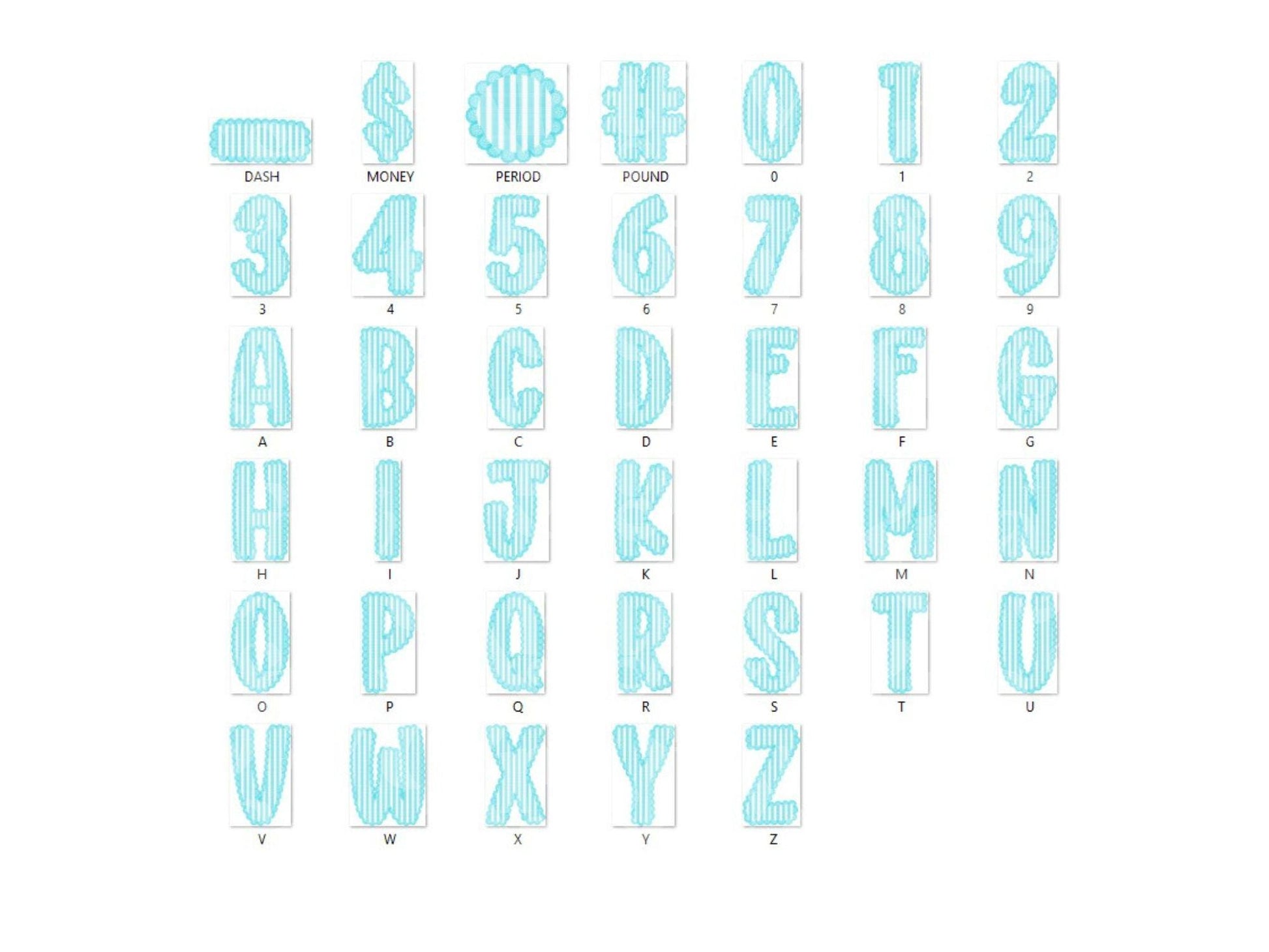 Pastel Christmas Seersucker Lace Alpha PNG Set, Alphabet Clipart, Hand Drawn Doodle Letters