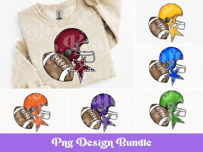 Football Helmet PNG: Hand Drawn, Game Day Design (Digital Download)
