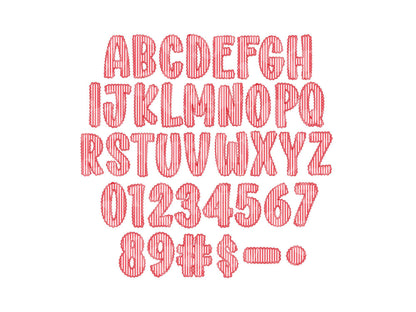 Valentine's Day Seersucker Lace Alpha PNG Set, Alphabet Clipart, Hand Drawn Doodle Letters