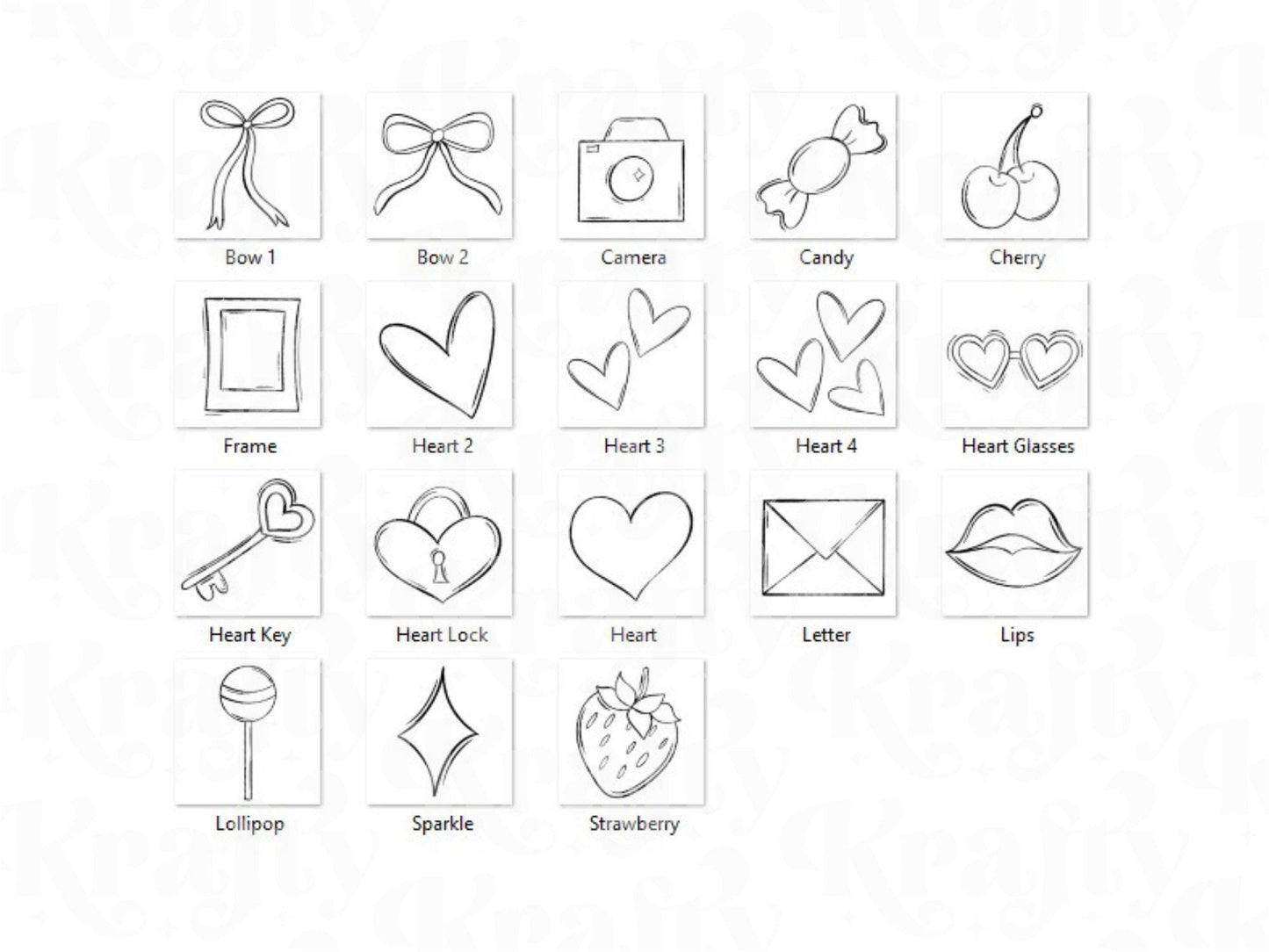 Valentine's Day Brush Stamps: Preppy Hearts, Commercial Use