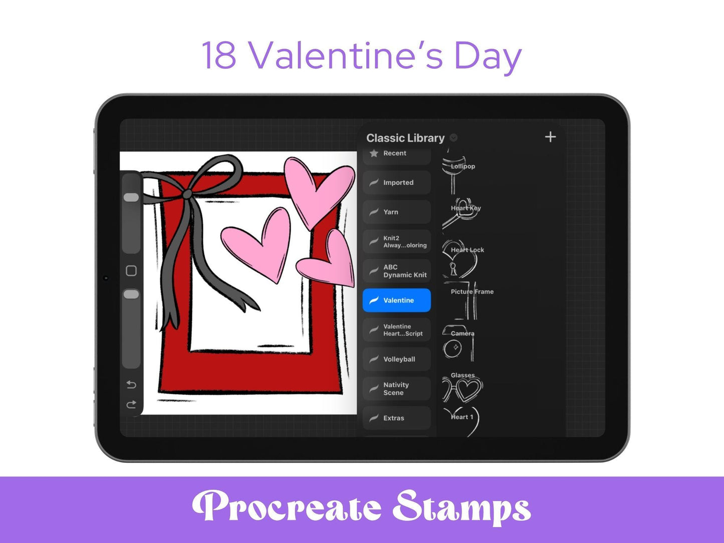 Valentine's Day Brush Stamps: Preppy Hearts, Commercial Use