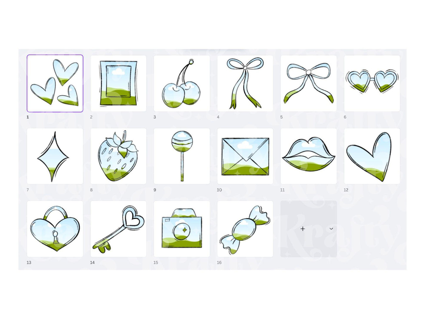 Valentine's Day Frames Bundle: Hand-Drawn Clipart PNG Design