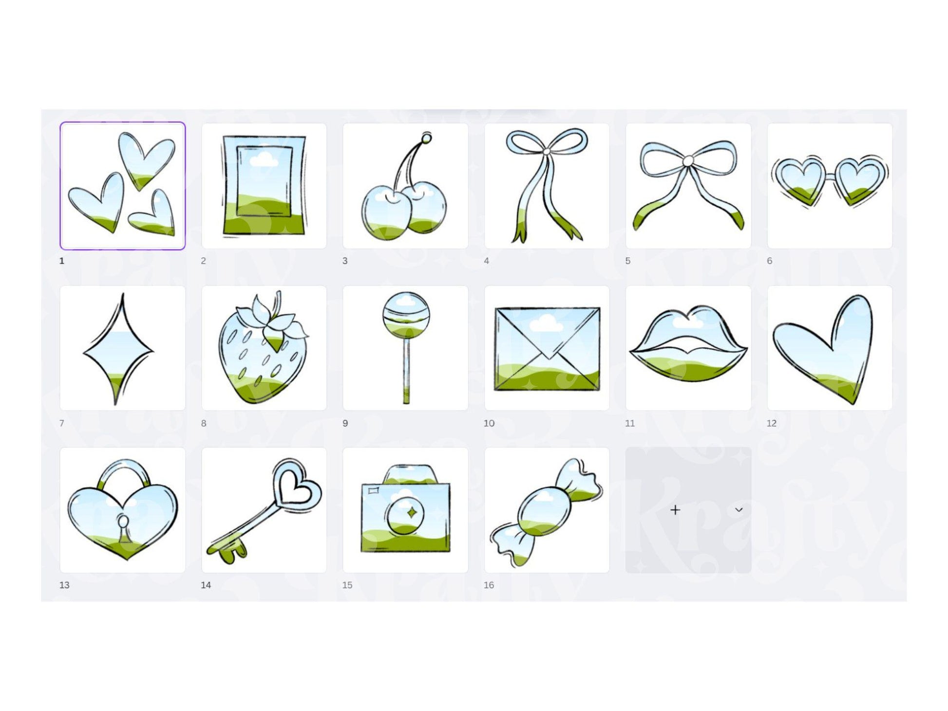 Valentine's Day Frames Bundle: Hand-Drawn Clipart PNG Design