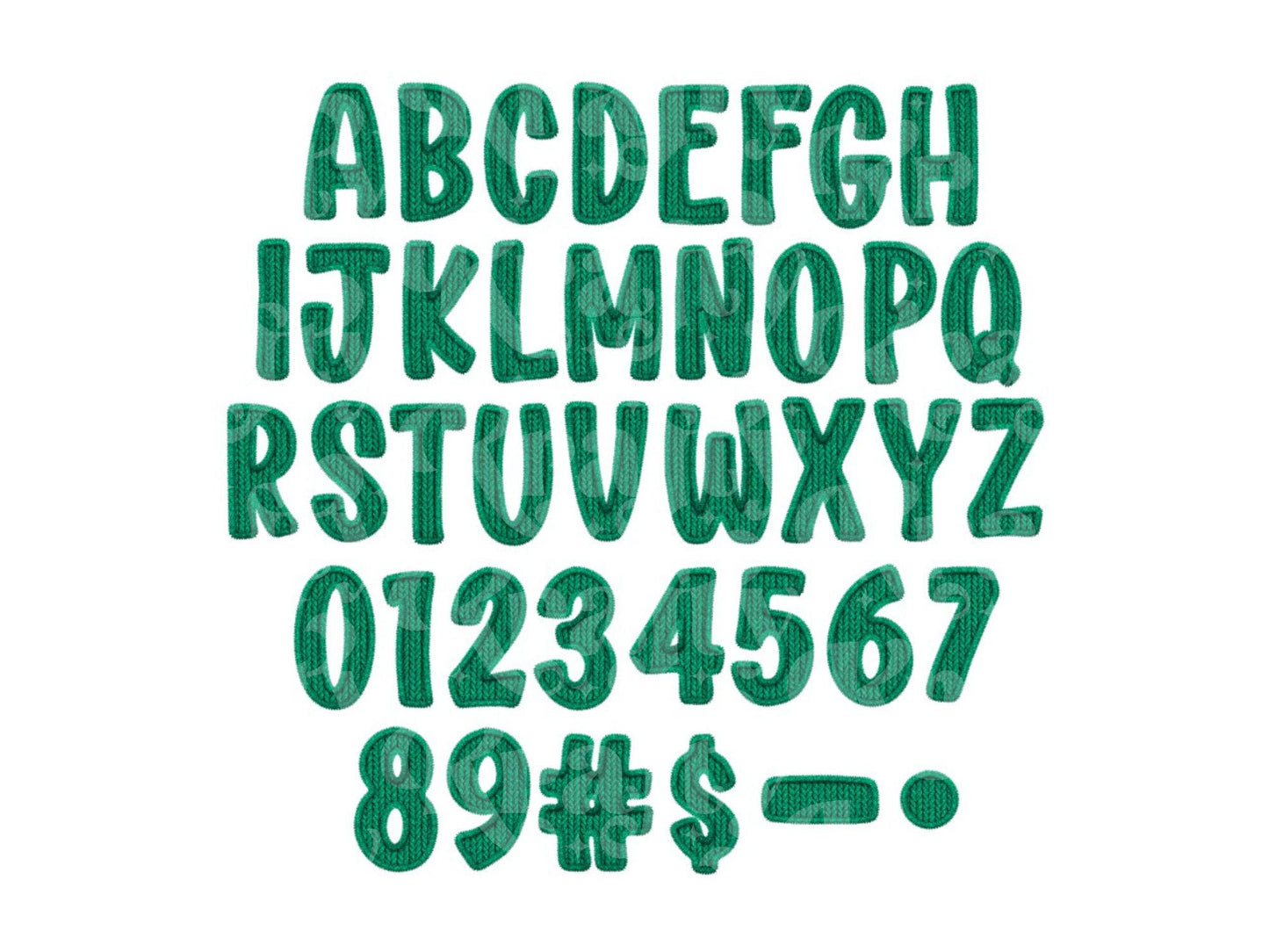 Christmas Alphabet PNG Set, Faux Yarn Alpha, Clipart, Hand Drawn Doodle Letters, Commercial Use