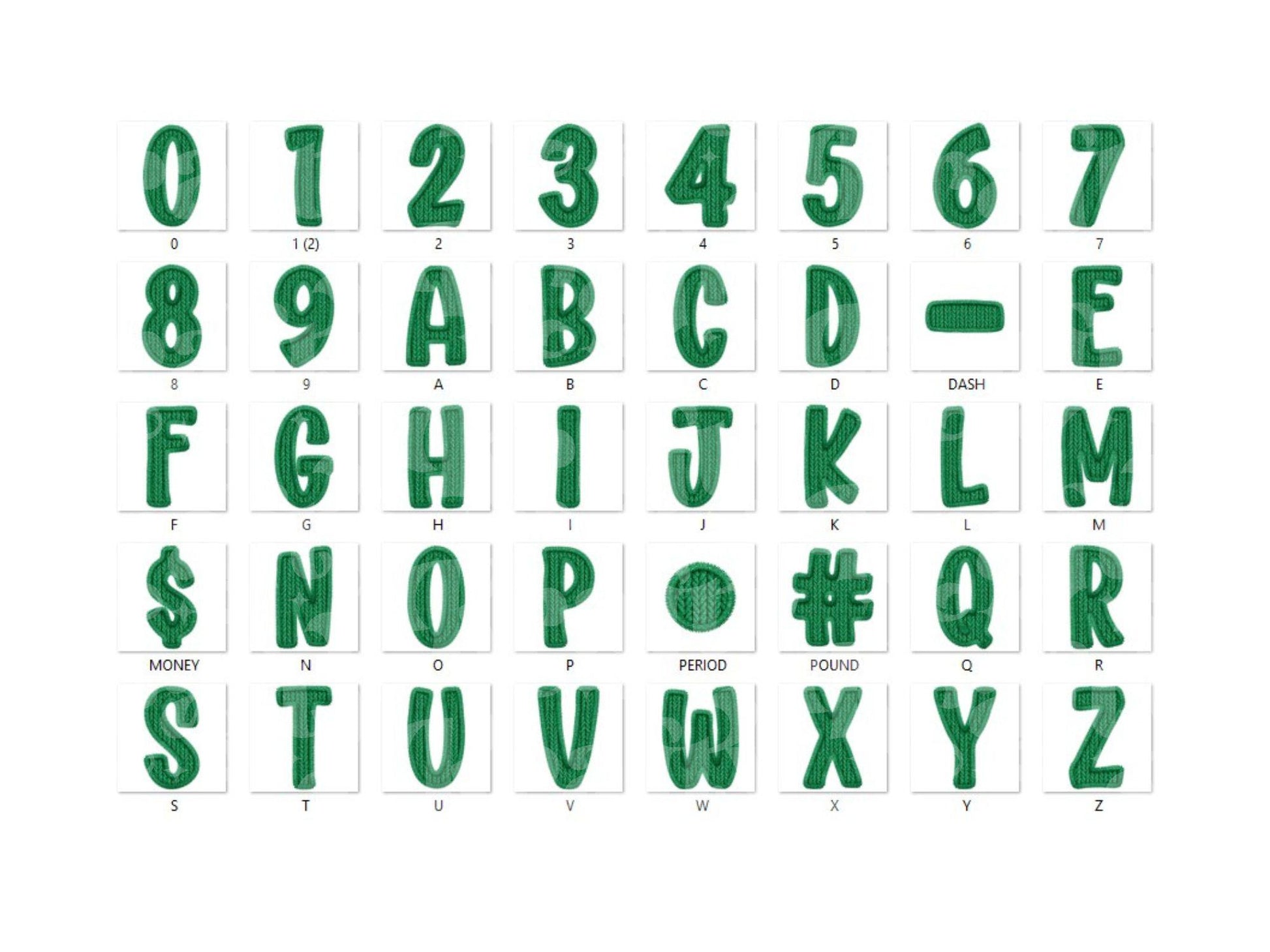 Christmas Alphabet PNG Set, Faux Yarn Alpha, Clipart, Hand Drawn Doodle Letters, Commercial Use