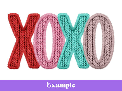 Valentine Faux Yarn Alphabet PNG Set, Doodle Letters (Commercial Use)