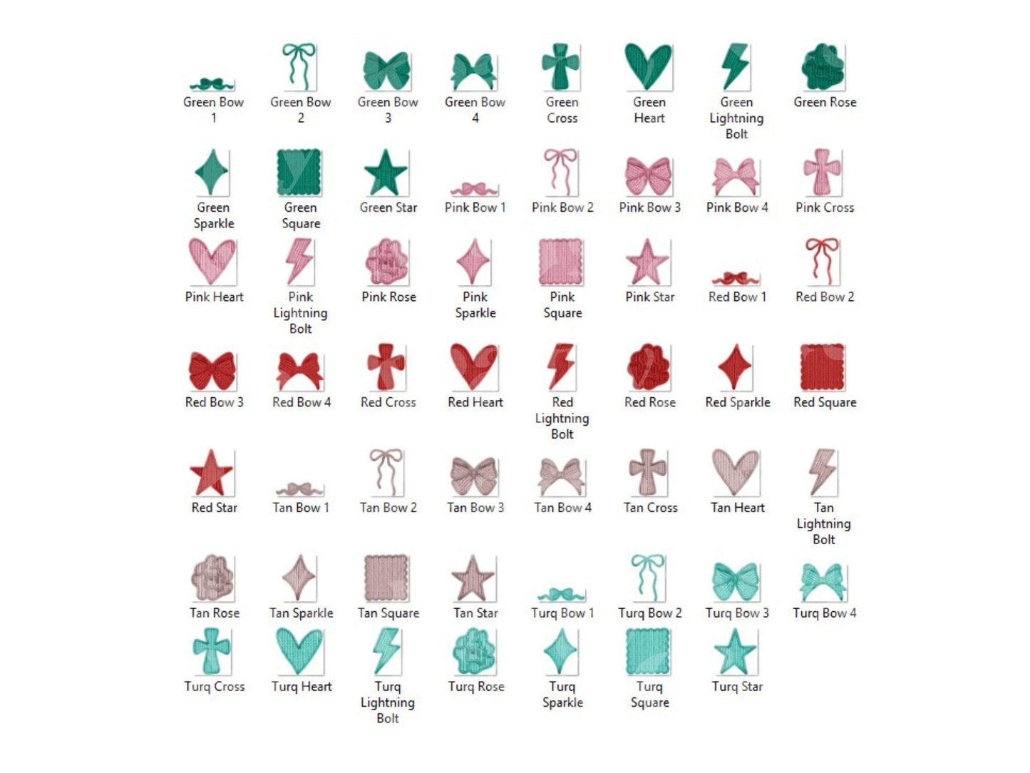 Valentine's Day Faux Yarn PNG Clipart Bundle: Hand Drawn