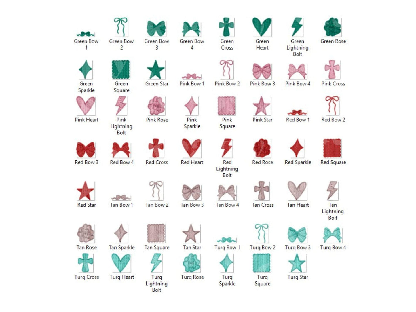 Valentine's Day Faux Yarn PNG Clipart Bundle: Hand Drawn