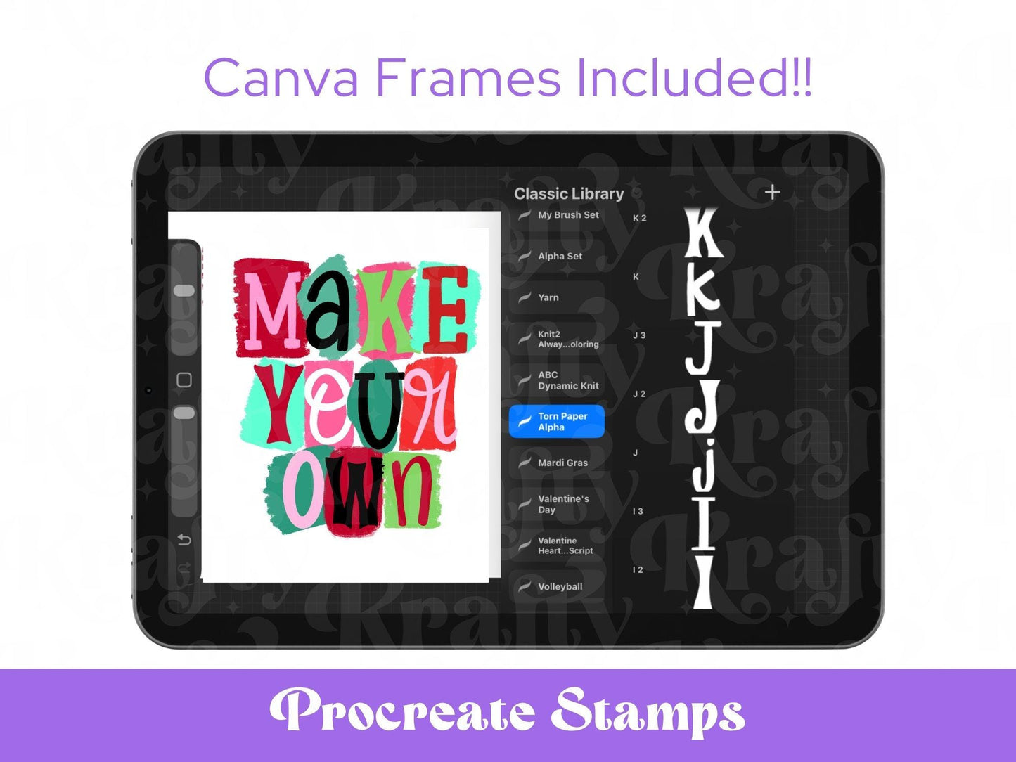 Ransom Alpha Brush Stamps: Hand Drawn, Commercial Use, Torn Paper
