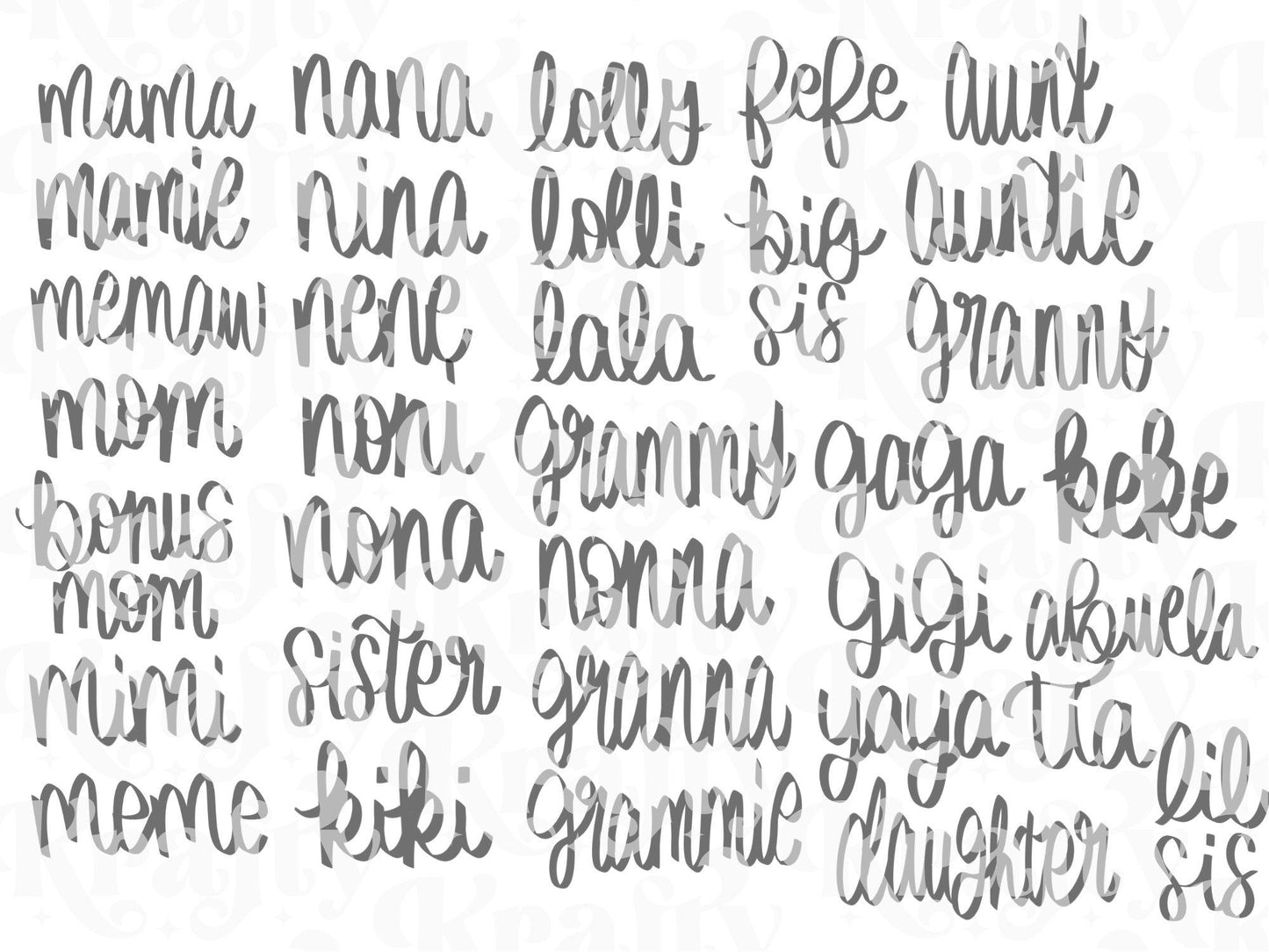 Nickname Brush Stamps: Hand Drawn, Commercial Use (PNGs Included)