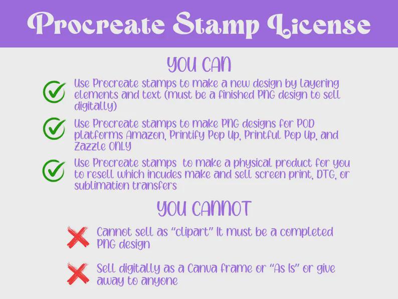 School Brush Stamps: Hand Drawn, Commercial Use (PNGs Included)