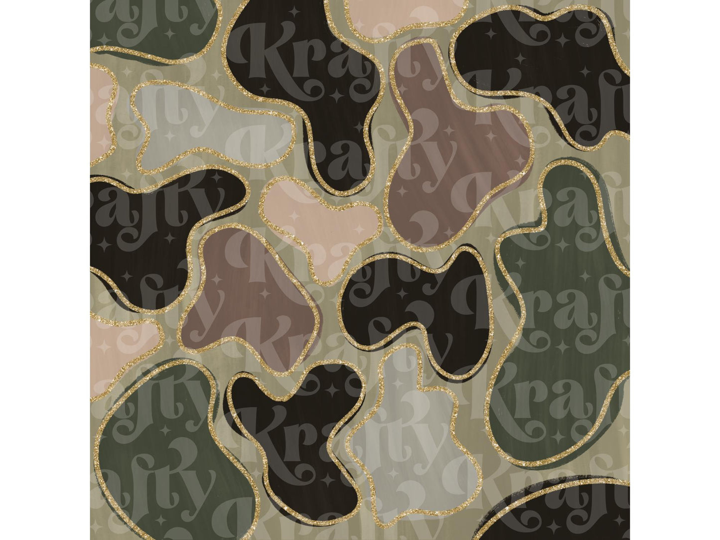 Hand Drawn Camo Digital Paper Background (Instant Download)