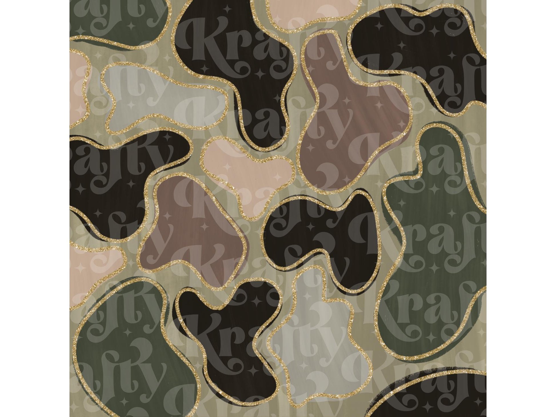Hand Drawn Camo Digital Paper Background (Instant Download)