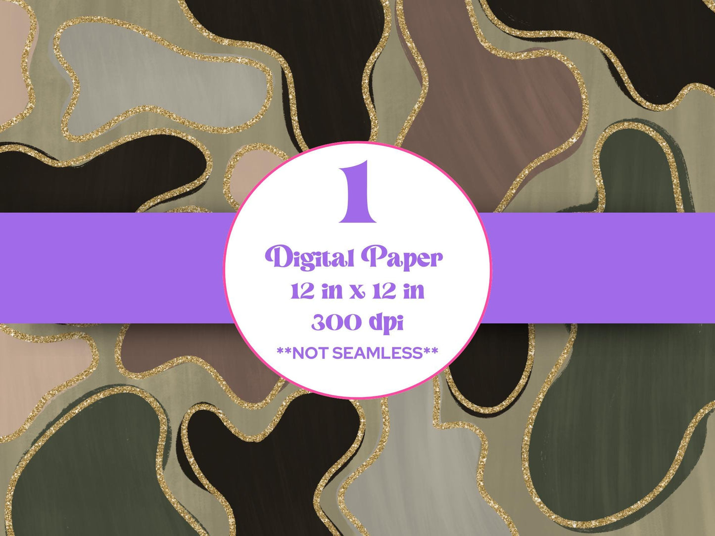 Hand Drawn Camo Digital Paper Background (Instant Download)