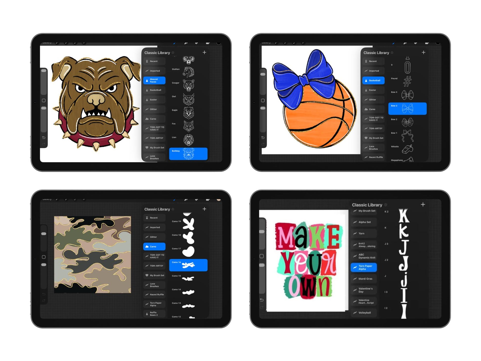 Procreate Stamps and Brushes Drive: Lifetime Access, Commercial Use (Digital Download)
