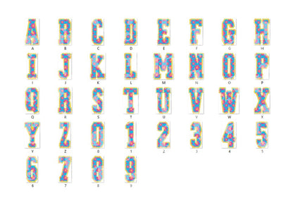 Floral Doodle Alpha Set, Alphabet Letters: Summer PNG Clipart, Commercial Use