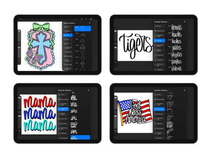Procreate Stamps and Brushes Drive: Lifetime Access, Commercial Use (Digital Download)