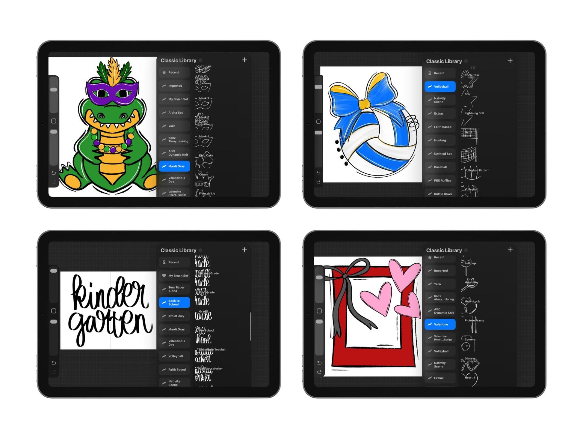 Procreate Stamps and Brushes Drive: Lifetime Access, Commercial Use (Digital Download)